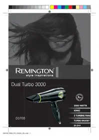 Notice REMINGTON D3700 Hårtørrer