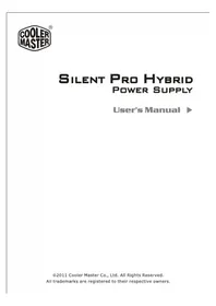 Notice COOLER MASTER SILENT PRO HYBRID Alimentation (PC)