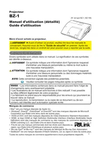 Notice HITACHI BZ1M Projecteur