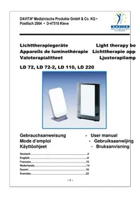 Notice Davita LD 72 Luminothérapie