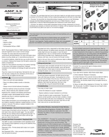 Notice Princeton Tec AMP 3.5 Lampe de poche