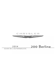 Notice Chrysler 200 SEDAN (2014) Voiture