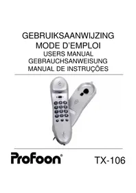 Notice PROFOON TX106 Telefon