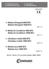 Notice CONRAD 8000 BTU Klimaanlage