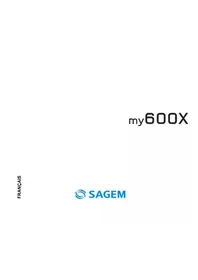 Notice SAGEM MY 600X Téléphone mobile