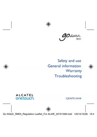 Notice ALCATEL ONE TOUCH GO WATCH SM03 Smartwatch