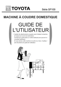 Notice TOYOTA ECO15CJ Machine à coudre
