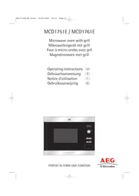 Notice AEG-ELECTROLUX MCD1761E Micro-ondes