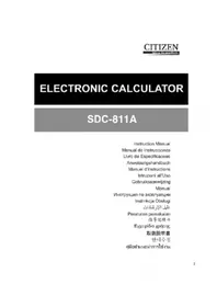 Notice CITIZEN SDC811A Calculatrice