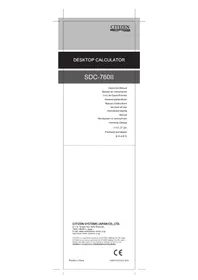 Notice CITIZEN SDC760N Calculatrice