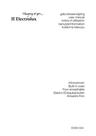 Notice ELECTROLUX EOB 31004 X Elektrikli fırın