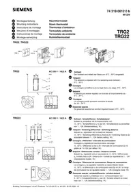 SIEMENS TRG22 - Thermostat