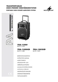Notice Monacor TXA1000 Empfänger