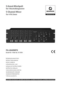 Notice Monacor PA4040 MPX Empfänger