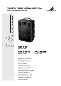 Notice Monacor TXA800CD Empfänger