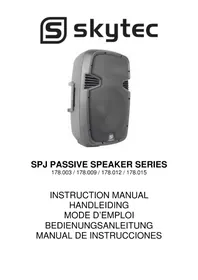 Notice Skytec SPJ PASSIVE SPEAKER 178.003 Lautsprecher