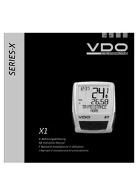 Notice VDO X10W Compteur