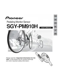 Notice PIONEER SGXCA500 Compteur