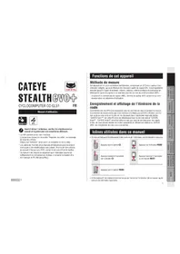 Notice CAT EYE STEALTH EVO PLUS CCGL51 Compteur