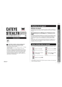 Notice CAT EYE STEALTH EVO CCGL11 Compteur