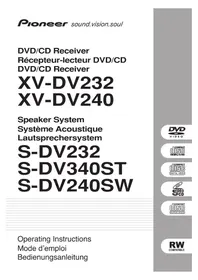 Notice PIONEER XVDV232 Home theater audio system