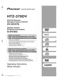 Notice PIONEER HTZ370DV Système audio home cinéma