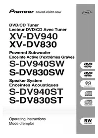 Notice PIONEER HTZ940DV Système audio home cinéma