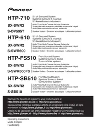 Notice PIONEER HTP710 Système audio home cinéma