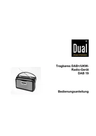 Notice DUAL DAB 19 Radio