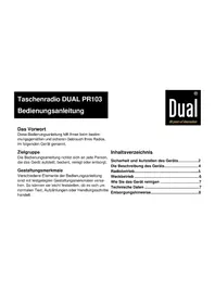 Notice DUAL PR 103 Radio