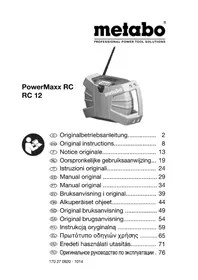 Notice METABO POWERMAXX RC 12 Radio