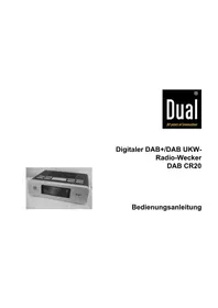 Notice DUAL DAB CR20 Radio-réveil