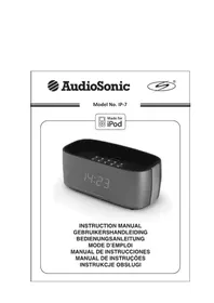Notice AudioSonic IP7 Alarm clock radio
