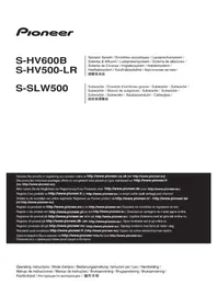 Notice PIONEER SHV600B Högtalare