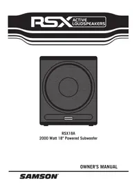 Notice SAMSON RSX18A Speaker