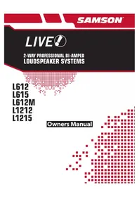 Notice SAMSON LIVE L1215 Speaker
