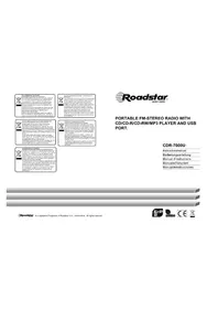 Notice ROADSTAR CDR7000U Lecteur/enregistreur de cd
