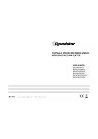 Notice ROADSTAR CDR4130CD Lecteur/enregistreur de cd