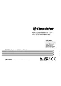 Notice ROADSTAR CDR380CD Lecteur/enregistreur de cd
