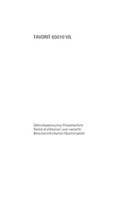 Notice AEG-ELECTROLUX FAVORIT 65010 VIL Lave-vaisselle