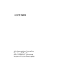 Notice AEG-ELECTROLUX FAVORIT 52850 Lave-vaisselle