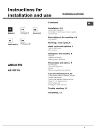 HOTPOINT-ARISTON Aqualtis AQ103F 69 EU - Washing machine