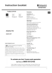 Aqualtis AQC9 2F7 HOTPOINT-ARISTON