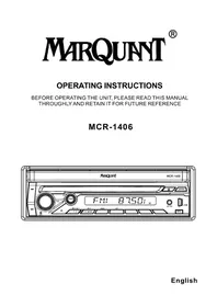 Notice Marquant MCR1406 Car stereo
