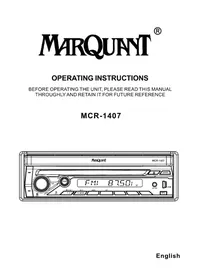 Notice Marquant MCR1407 Car stereo