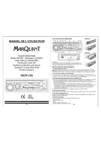 Notice Marquant MCR726 Autoradio
