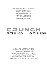 Notice Crunch GTI2200 Car stereo
