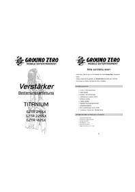 Notice Ground Zero GZTA 4125X Autoradio