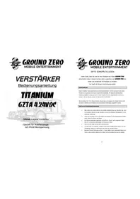 Notice Ground Zero GZTA 4.24VDC Autoradio