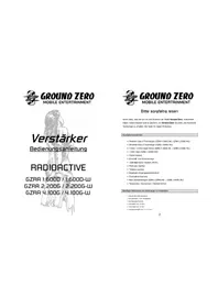 Notice Ground Zero GZRA 2.200G Autoradio